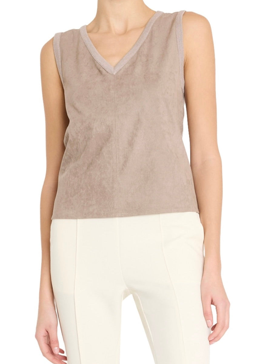 Iva Suede Knit Top