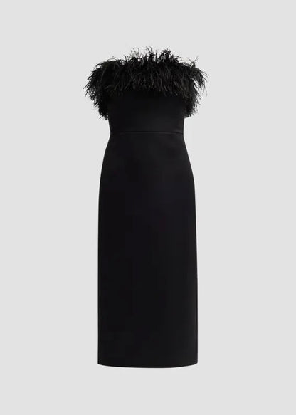 Ginger Feather Sheath Dress