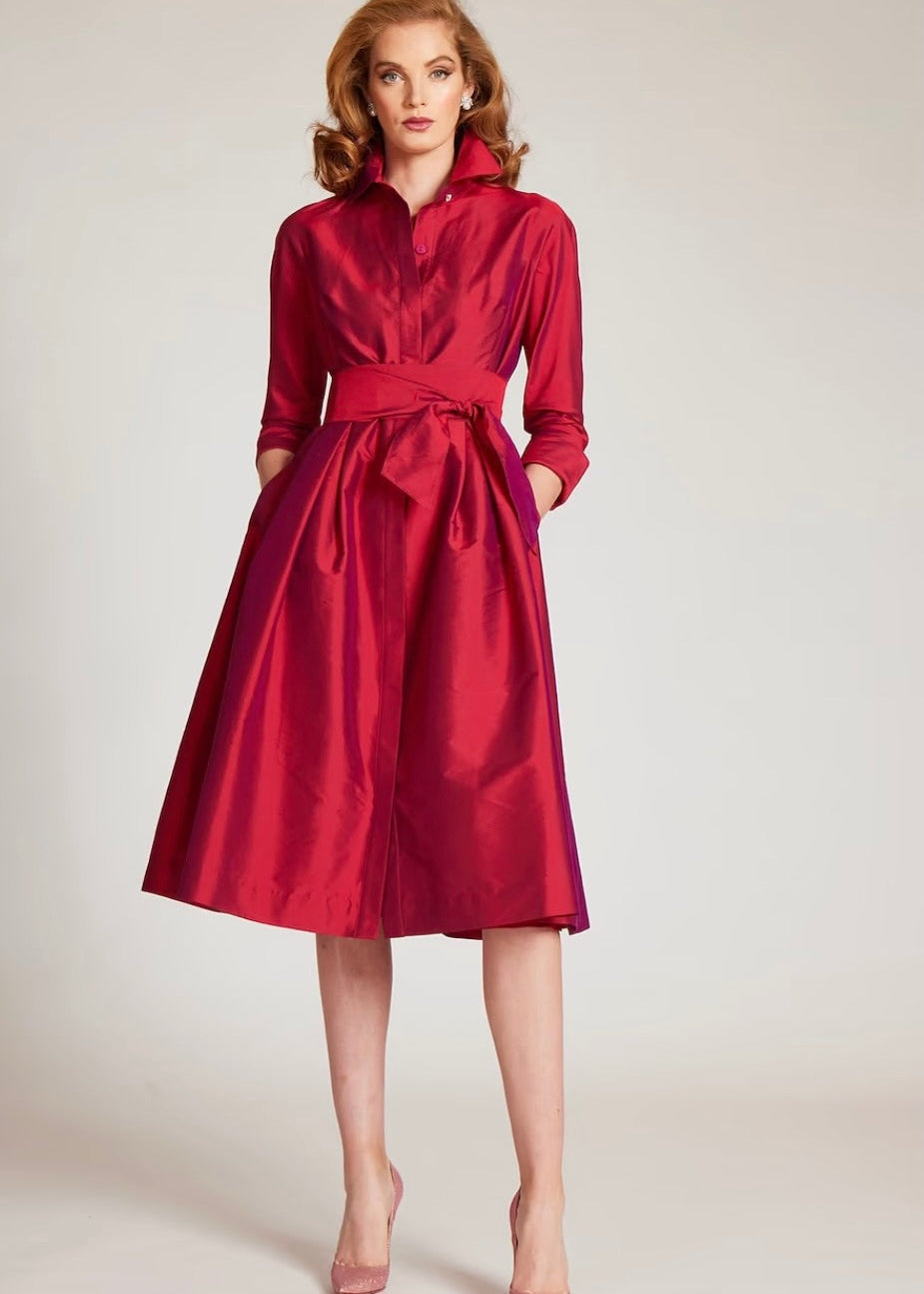 Taffeta Shirt Dress