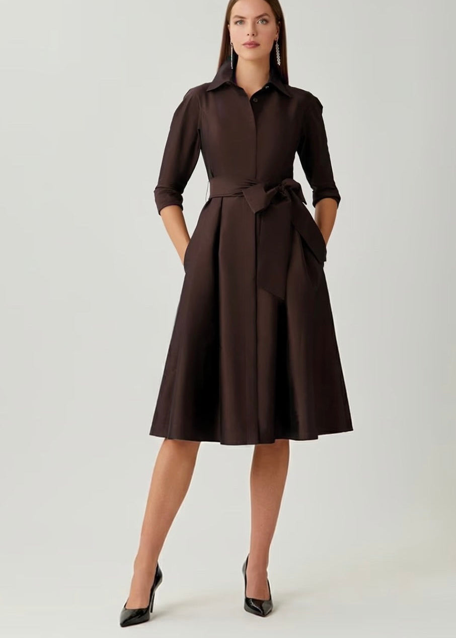 Taffeta Shirt Dress