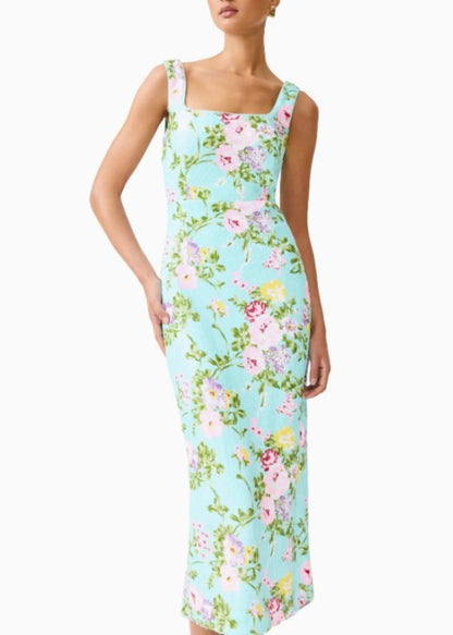 Emmeline Square Neck Midi Dress