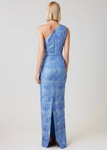 Load image into Gallery viewer, Stretch Jacquard Print One Shoulder Gown