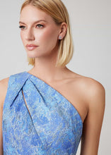 Load image into Gallery viewer, Stretch Jacquard Print One Shoulder Gown