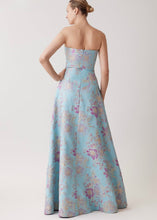 Load image into Gallery viewer, Sleeveless Metallic Multi Jacquard Gown