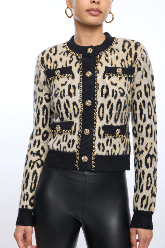 SELMA LEOPARD CARDIGAN