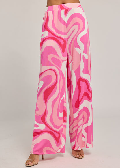KELELA GEO SHEEN JERSEY PANTS