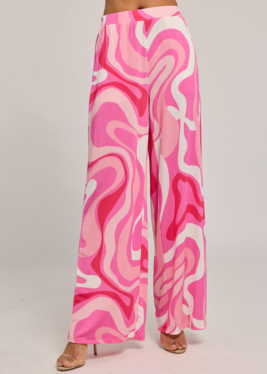 KELELA GEO SHEEN JERSEY PANTS