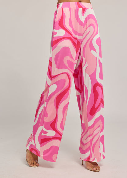 KELELA GEO SHEEN JERSEY PANTS