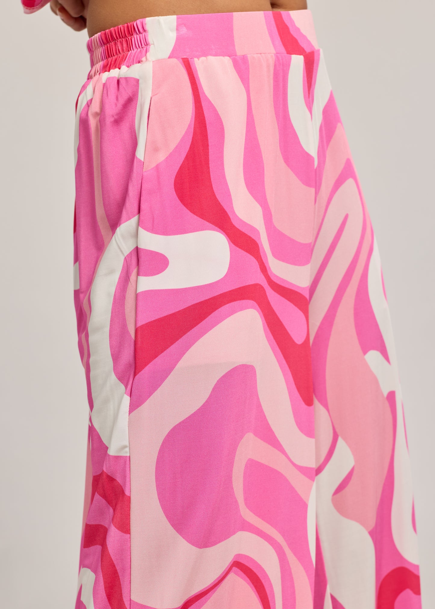 KELELA GEO SHEEN JERSEY PANTS