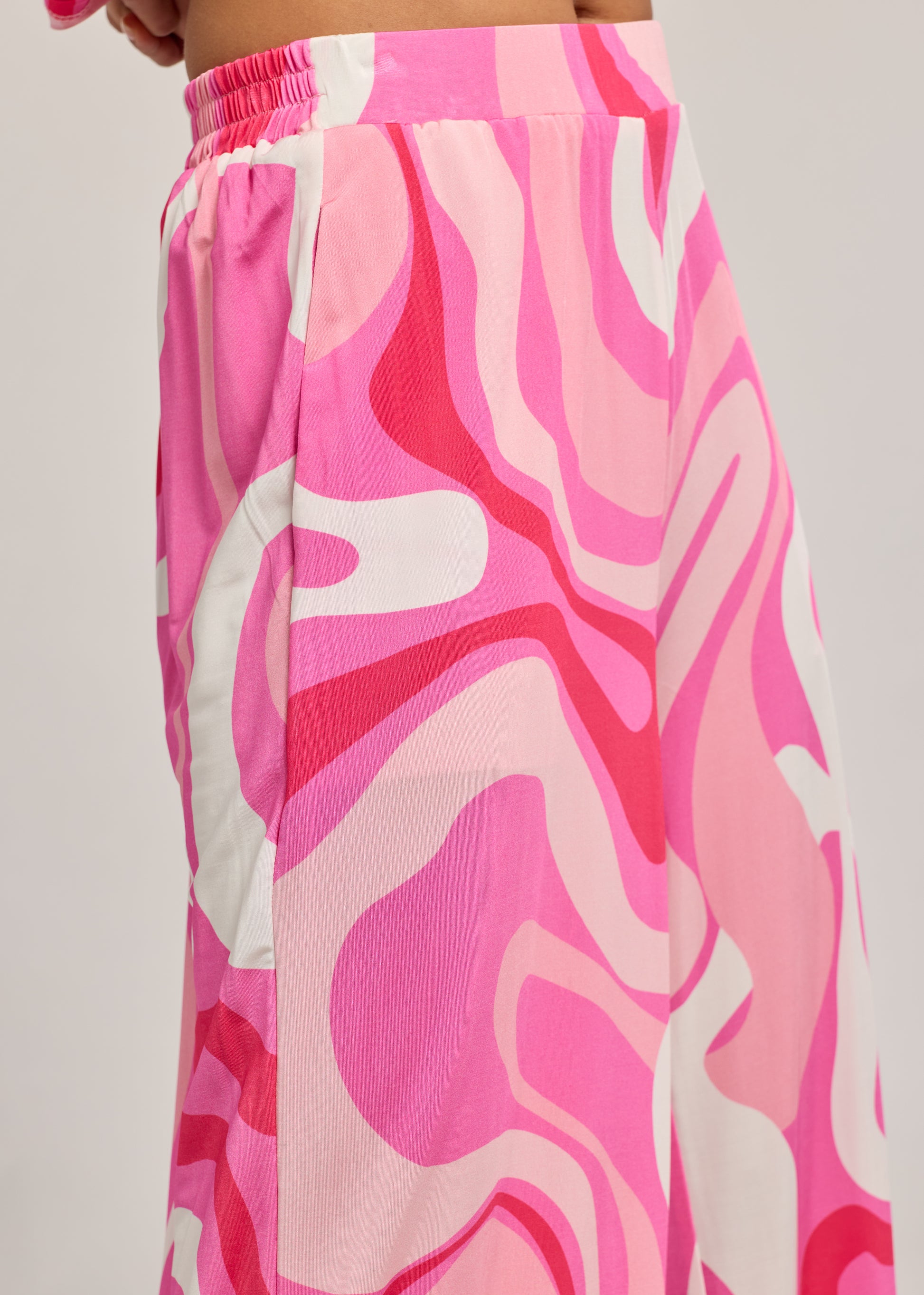 KELELA GEO SHEEN JERSEY PANTS