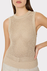 Sequin Mesh Shell Sweater