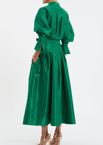 Maple Shirt Midi Dress