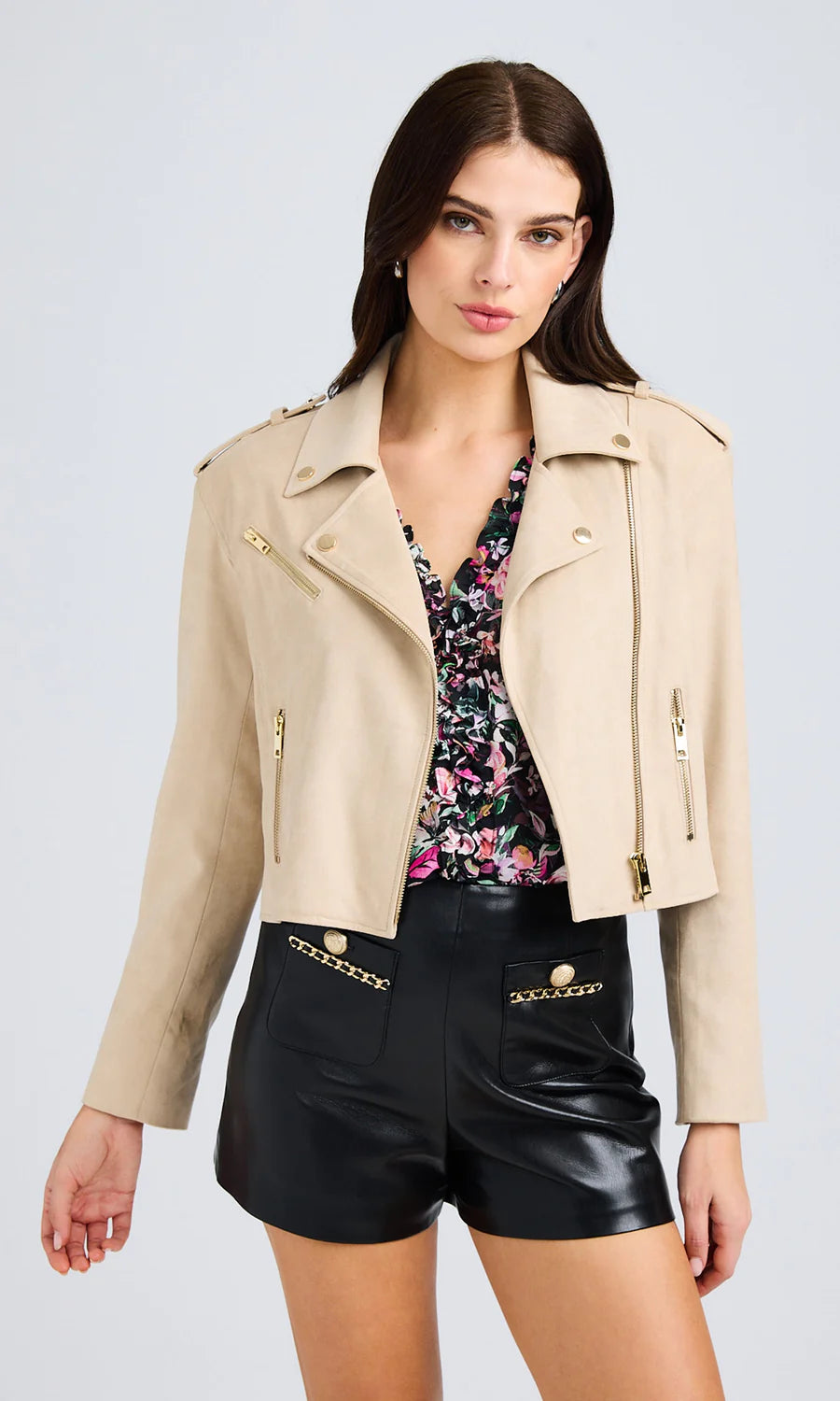 Cosita Vegan Suede Moto Jacket