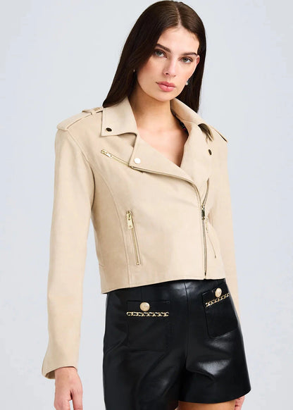 Cosita Vegan Suede Moto Jacket