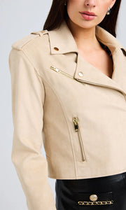 Cosita Vegan Suede Moto Jacket