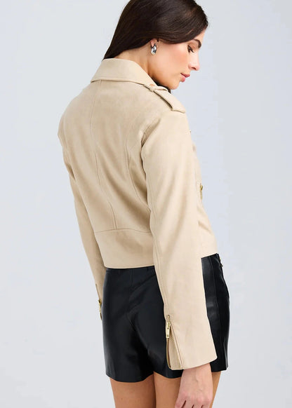 Cosita Vegan Suede Moto Jacket
