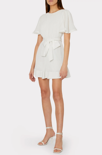 Lumi Short Sleeve Pleated Mini Dress
