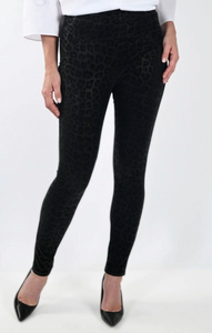Leopard Print Charcoal Pant
