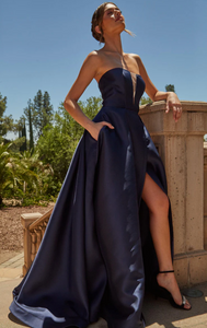 Strapless A-Line Gown