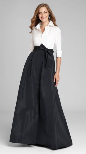 Shirtwaist Taffeta Gown