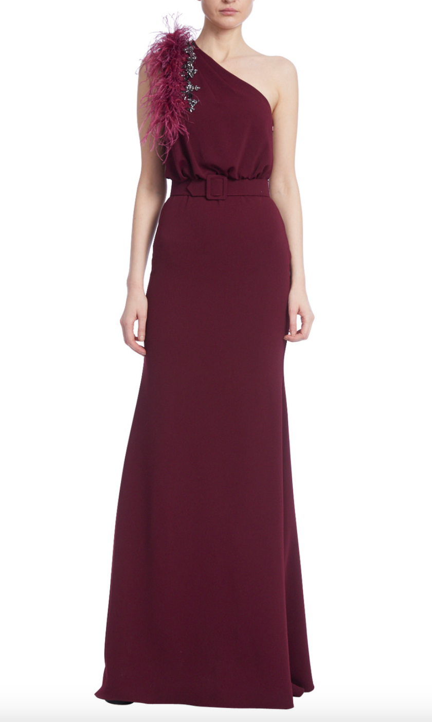 Mesmerizing One-Shoulder Column Gown