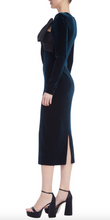 Load image into Gallery viewer, Long-Sleeved Velvet Sheath with Twist Bow