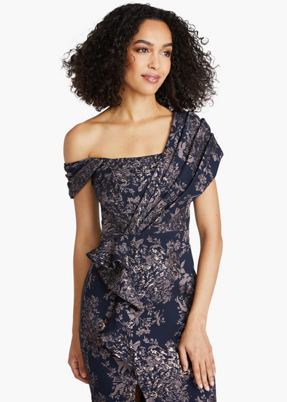 Amaris Floral Jacquard Gown