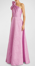 Load image into Gallery viewer, Amira One-Shoulder Floral Jacquard Ruffle Gown