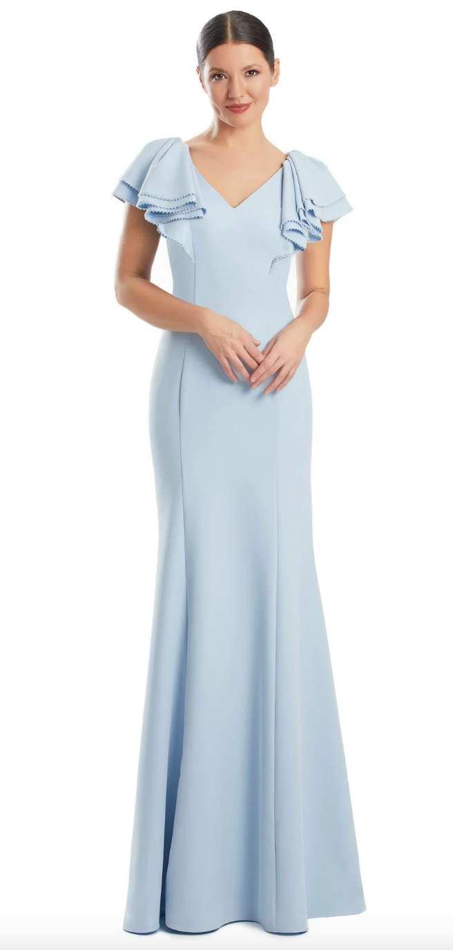 V-Neck Column Gown