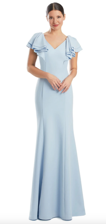 V-Neck Column Gown