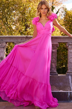 Load image into Gallery viewer, Pleated Maxi Chiffon Dress