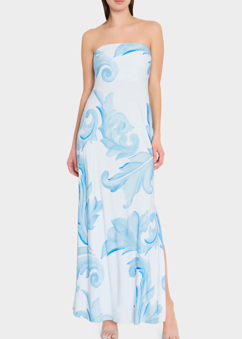 Vera Satin Floral Maxi Dress