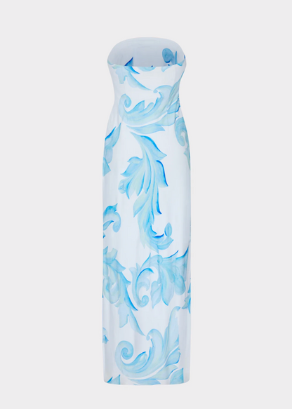 Vera Satin Floral Maxi Dress