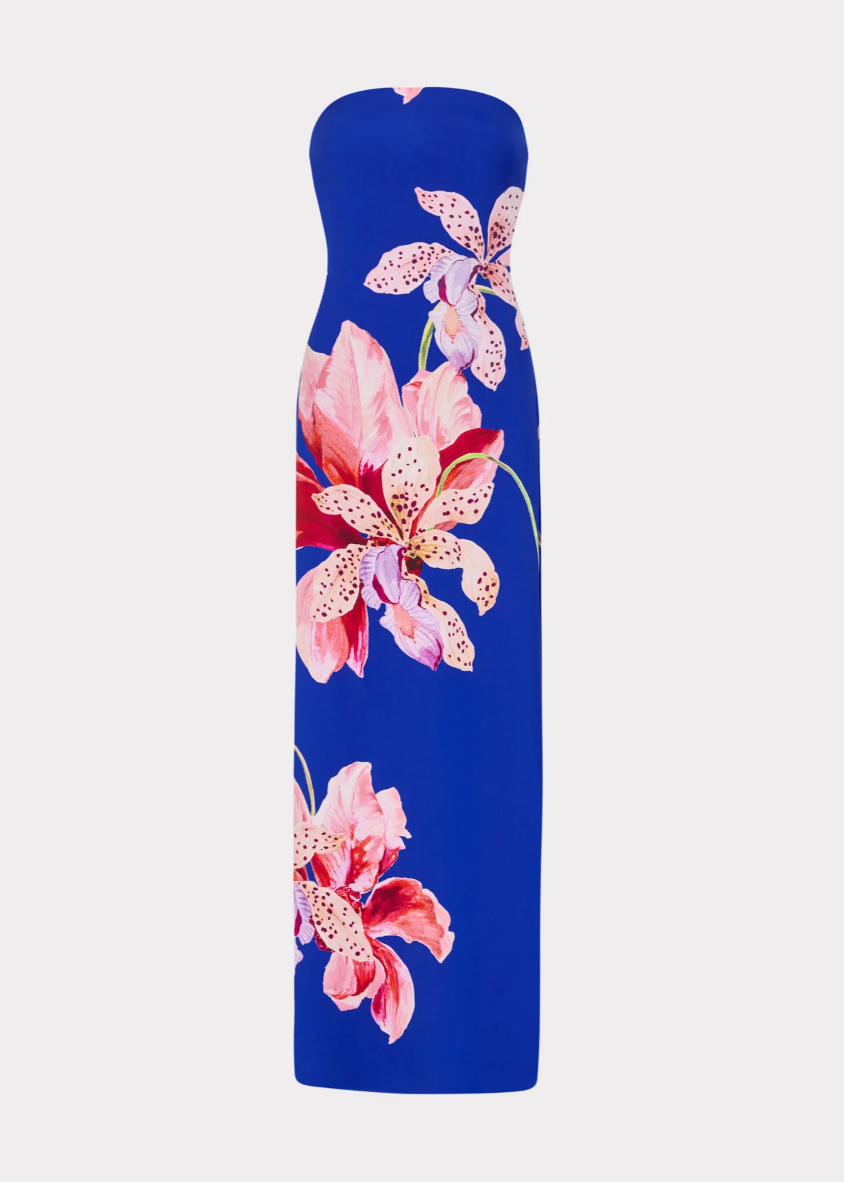 Vera Satin Floral Maxi Dress