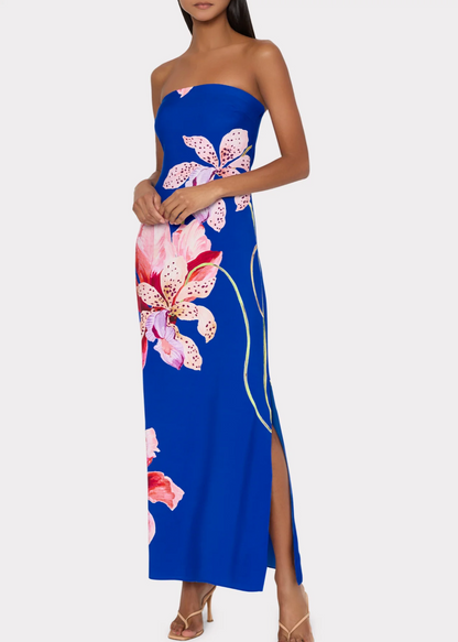 Vera Satin Floral Maxi Dress