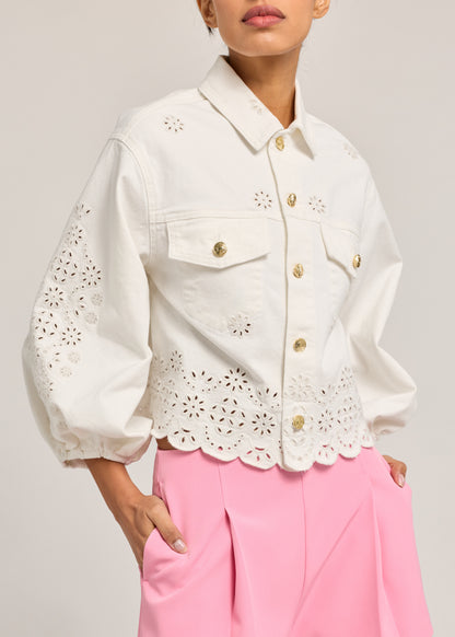 LUMERE EMB DENIM JACKET