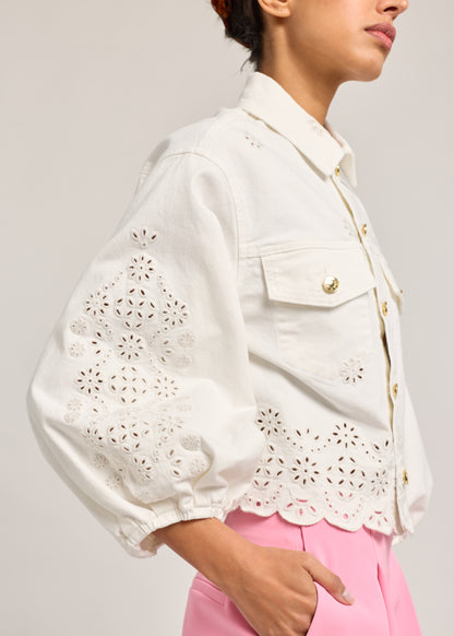 LUMERE EMB DENIM JACKET