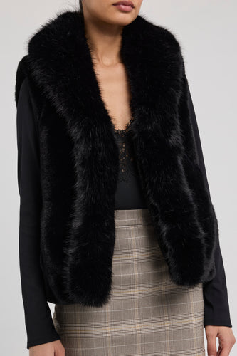 STEWART FAUX FUR VEST