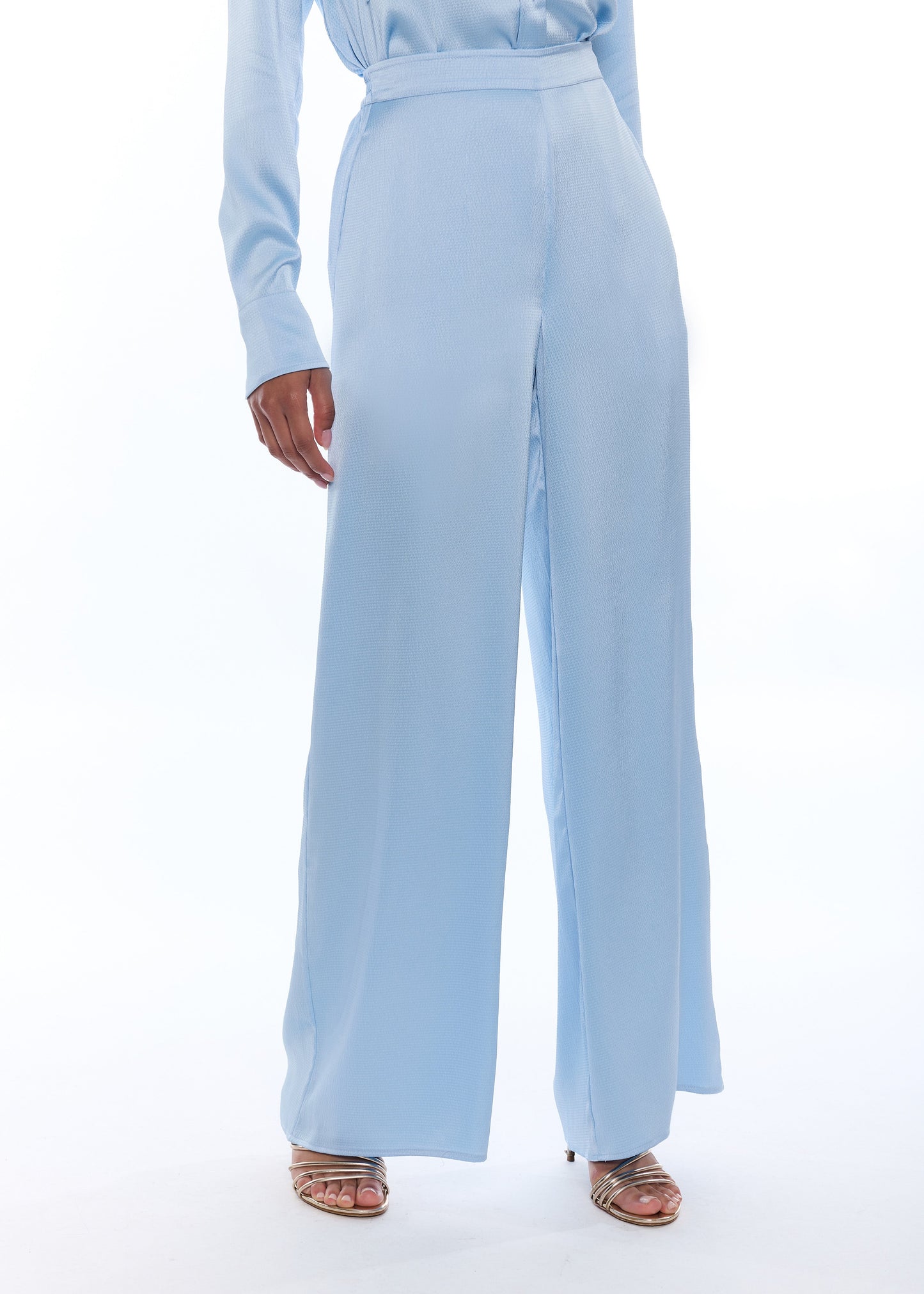 KELELA HAMMERED SATIN PANTS