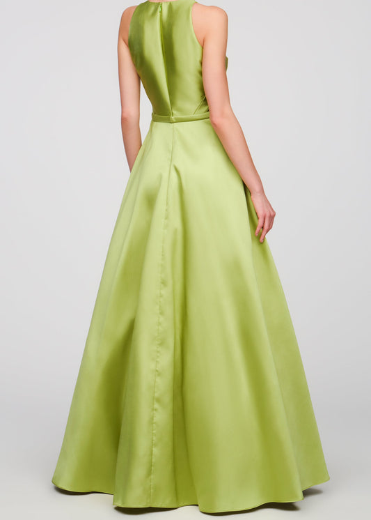 MINTA MIKADO HALTER GOWN