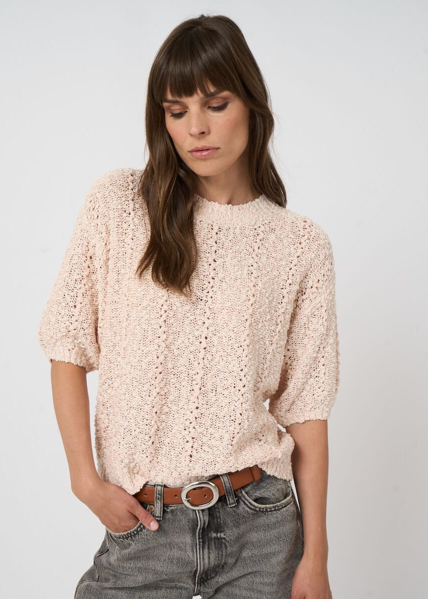 Textured Italian Cotton-Blend Sweater