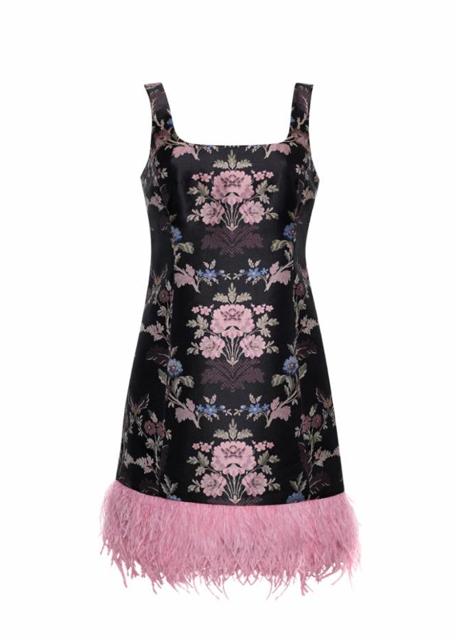 Trellis Jacquard Black