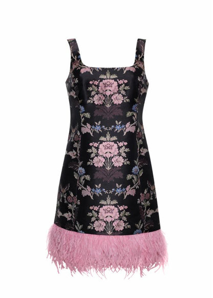 Trellis Jacquard Black