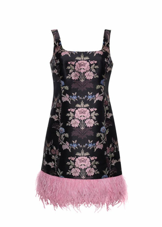 Trellis Jacquard Black