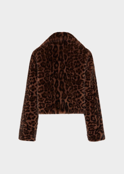 Arya Leopard Faux Fur Jacket