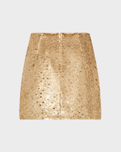Load image into Gallery viewer, Modern Mini Gold Dot Sequin Skirt