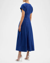 Load image into Gallery viewer, Cera Deep V-Neck Bow Midi Dress