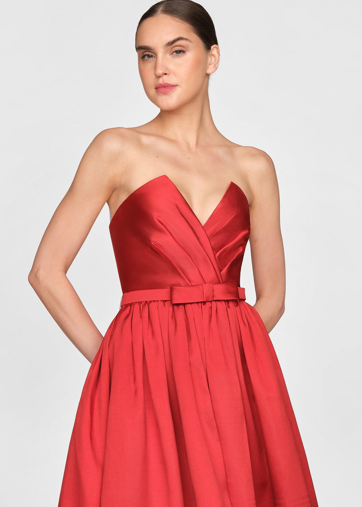 LENA EMBROIDERED MIKADO GOWN