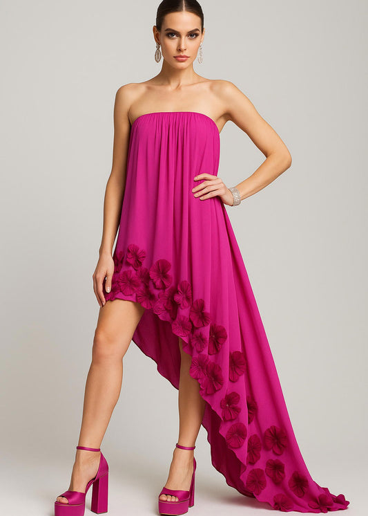 Asymmetrical Floral Maxi