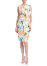 Load image into Gallery viewer, Side Bow Sheath Print Dress